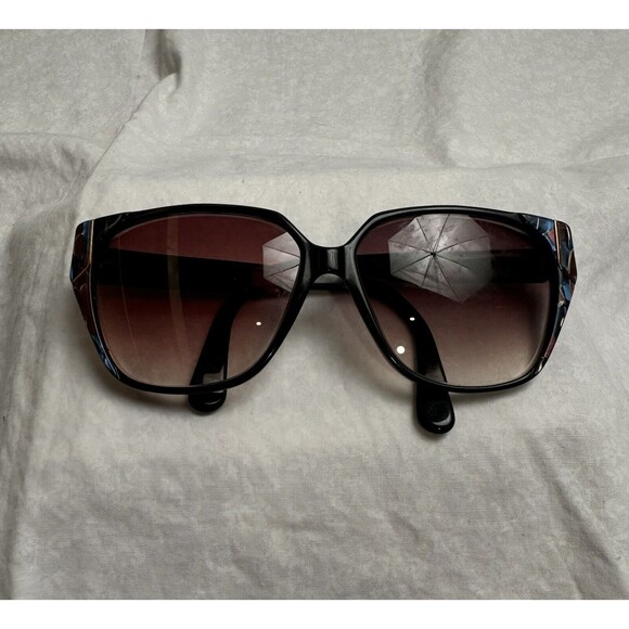 LUXOTTICA SUNGLASSES 1412 UV GARD PEARL BLACK ITALY - FRAMES‎ ONLY - Picture 12 of 13